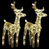 Two illuminated reindeer figures against a black background. Anteprima dell’immagine prodotto