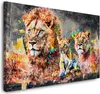 Wandbild Leinwandbild Löwen Graffiti Street Art Kunstdruck Produktbild-Vorschau 1