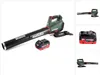 A Metabo leaf blower with a battery pack and strap, displayed on a white background. Podgląd zdjęcia produktu