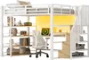 Merax Etagenbett 140x200 cm, mit USB, LED, Metall Hochbett Produktbild-Vorschau 6