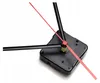 A close-up view of a clock mechanism with black hour and minute hands and a red second hand, set against a plain white background. Produktbild-Vorschau