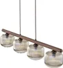 Pendelleuchte Metall Rauchglas E14 H: max. 140 cm Braun Produktbild-Vorschau 3