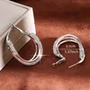 Boucles d'oreilles créoles pour femmes, argentées – Créoles Voir les images du produit 5