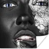 MuchoWow® Poster Silber - Weiblich - Schwarz 50x50 cm - Produktbild-Vorschau 1