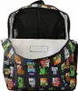 An open backpack with a Minecraft pattern. Produktbild-Vorschau