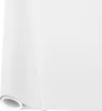 A white blackout roller blind is rolled up on the left side of the image, with the rest of the blind extending to the right. Produktbild-Vorschau