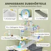 Pawhut Hamsterkäfig 4 Etagen Nagerkäfig  Kleintierkäfig mit Produktbild-Vorschau 6