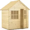 TP Toys Holz-Spielhaus REFUGE Braun mit Boden und Produktbild-Vorschau 1