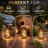 formano Solarlaterne Außen Garten Rattan Laterne 3 LED Produktbild-Vorschau 3