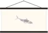 MuchoWow® Textilposter Hai - Raubtier - Meer - Aquarell Produktbild-Vorschau 1