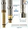 tecuro Sanitärarmaturen Anschlussschlauch M8x1 kurz - 3/8 Produktbild-Vorschau 2