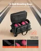 Borsa per 3 bocce da bowling VEVOR con doppie ruote e Anteprima dell’immagine prodotto 2