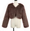 Giacca corta da donna in Pelliccia sintetica Cappotto in Anteprima dell’immagine prodotto 5