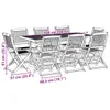 9dílný zahradní jídelní set 180x90x75 cm masivní akáciové Náhled obrázku produktu 9