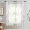 Easy Home Vyšívané voálové záclony – 140 x 145 cm Průhledné Náhled obrázku produktu 3