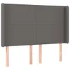 The Living Store LED Kopfteil Grau 147x16x118/128 cm Produktbild-Vorschau 3