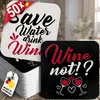 50 Bierdeckel Sprüche Wein, Party Deko, Schwarz-Weiß Produktbild-Vorschau 1