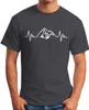 Herzschlag Berge Herren T-Shirt Heartbeat Mountain Produktbild-Vorschau 2