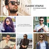 Polarisierte Sonnenbrille Halbrahmen Horn Gestell Herren Produktbild-Vorschau 2