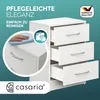 CASARIA® Nachttisch Weiß 3 Schubladen Kabelführung Produktbild-Vorschau 7