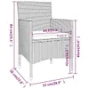 5-tlg. Garten-Lounge-Set Poly Rattan Schwarz Produktbild-Vorschau 7