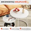 Couchtisch 2er‑Satztisch rund mit Stauraum, Beistelltisch Produktbild-Vorschau 6