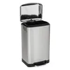 A stainless steel trash can with an open lid and a foot pedal. Náhled obrázku produktu