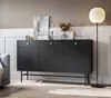 AX LIVING Commode moderne Dinley 155 cm Noir mat avec Voir les images du produit 5