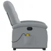 vidaXL Fauteuil de massage avec releveur Gris clair Tissu Voir les images du produit 10