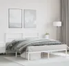 Postel s čelem kovová bílá 160x200 cm Náhled obrázku produktu 9