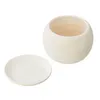 Vaso in Vetroceramica Palla con piattino grigio chiaro Anteprima dell’immagine prodotto 5