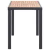 vidaXL Tavolo da giardino nero e marrone 123x60x74 cm in Anteprima dell’immagine prodotto 7