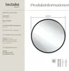 Kulaté nástěnné zrcadlo Fiona s hliníkovým rámem - 60 cm Náhled obrázku produktu 5