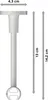 A diagram showing a white curtain rod bracket with measurements. Produktbild-Vorschau