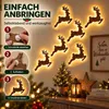 LED Weihnachtsdeko Rentier, 7-teiliges 3D Holz Rentier Produktbild-Vorschau 4