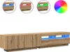 vidaXL Armoire TV avec lampes LED Chêne Artisan 200x35x40 Voir les images du produit 2