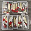 Set di 36 esche rotanti oscillanti per predatori in scatola Anteprima dell’immagine prodotto 1