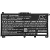 A black laptop battery with white text and logos. Produktbild-Vorschau