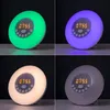 A collage of four images showing a sunrise alarm clock in different colors. Produktbild-Vorschau