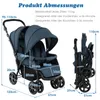 COSTWAY Geschwisterwagen klappbar, Zwillingswagen mit Produktbild-Vorschau 7