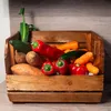 3er Set Küchenregal Olaf 40x33x30 cm in Ocker  Gemüsekiste Produktbild-Vorschau 2