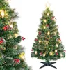 COSTWAY 150cm umělý vánoční stromek s borovicovými šiškami, Náhled obrázku produktu 1