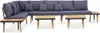 vidaXL 7-tlg. Garten-Lounge-Set mit Kissen Massivholz Produktbild-Vorschau 2