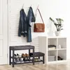Relaxdays Schuhbank mit Hocker, gemütliche Sitzpolster, Produktbild-Vorschau 5