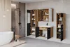 A modern bathroom with a freestanding bathtub, a walk-in shower, and a vanity unit with multiple cabinets and a sink. Náhľad obrázku produktu