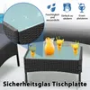 LZQ Balkon Möbel Set Rattan Lounge Set Anthrazit Polyrattan Produktbild-Vorschau 3