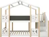 Sweiko Lit superposé 90 x 200 cm,Lit d'enfant cabane avec Voir les images du produit 10