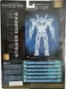 The back of a toy package for a 'Striker Eureka' Jaeger from Pacific Rim, showing a blueprint-style image of the Jaeger and its stats. Voir les images du produit