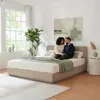 LED Lit rembourré 'Tröstiar' avec coffre de lit Lin 140 x Voir les images du produit 9