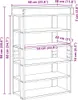 vidaXL Portascarpe bianco 60x30x98 cm Materiale a base di Anteprima dell’immagine prodotto 8